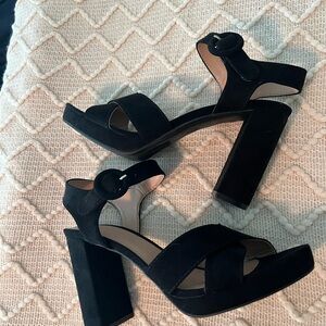 a new day Black Block Heel Sandals
